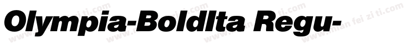 Olympia-BoldIta Regu字体转换
